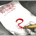 U.S. Gun Reform bloody question mark